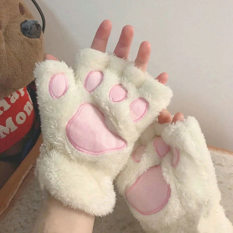 Bear Plush Cat Paw Claw Gloves - Bilankas.world