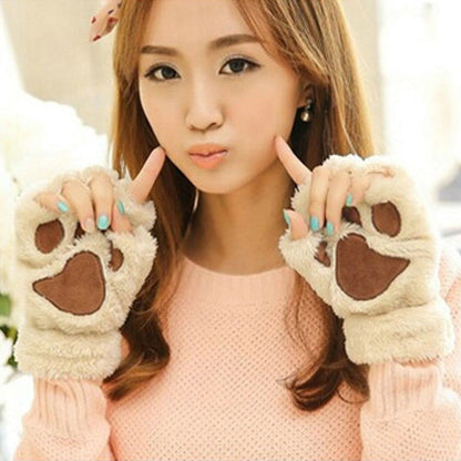 Bear Plush Cat Paw Claw Gloves - Bilankas.world