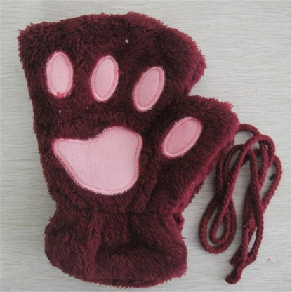 Bear Plush Cat Paw Claw Gloves - Bilankas.world