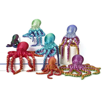 Colorful 3D printed octopus with movable joints - Bilankas.world