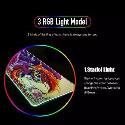 Ultimate Gaming Desk Setup: RGB XXL Mouse Pad - Ideal Gift for Gamers! Includes SteelSeries Mat and Backlit Keyboard