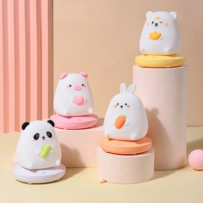 Adorable Animal LED Night Lights – Touch Sensor Dimmable Pig & Rabbit Lamp | Perfect Holiday Gift for Kids’ Bedrooms