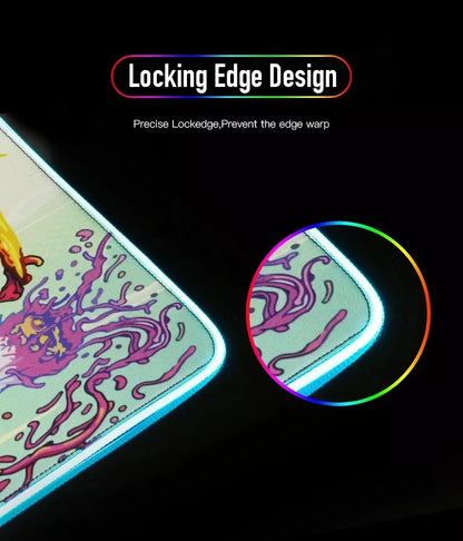 Ultimate Gaming Desk Setup: RGB XXL Mouse Pad - Ideal Gift for Gamers! Includes SteelSeries Mat and Backlit Keyboard