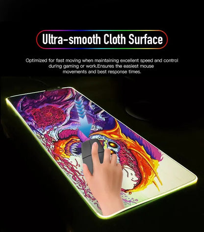 Ultimate Gaming Desk Setup: RGB XXL Mouse Pad - Ideal Gift for Gamers! Includes SteelSeries Mat and Backlit Keyboard