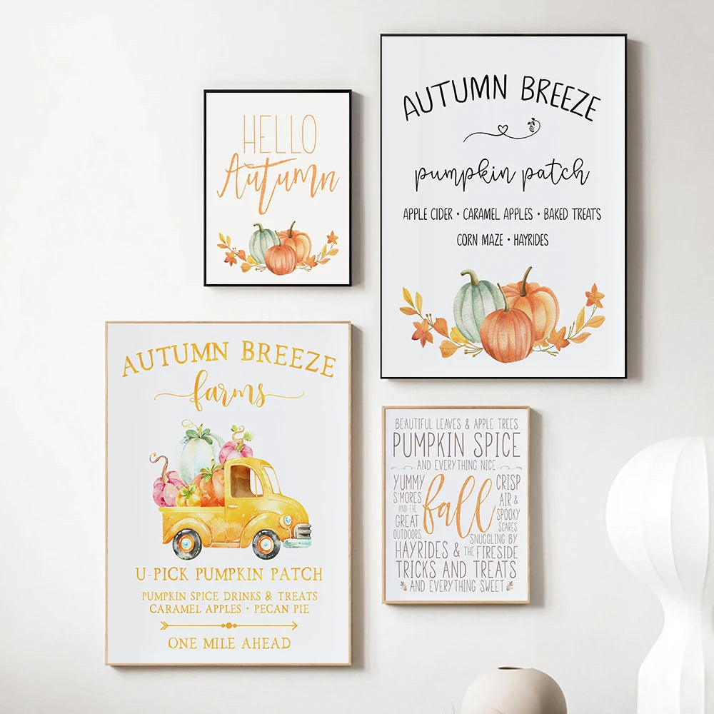 Whimsical Flower Wreath Pumpkin Truck – Fall-Themed Home Decor Gift - Bilankas.world