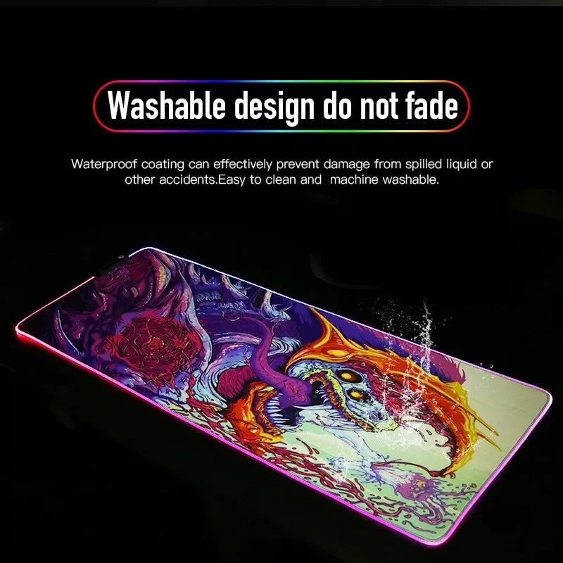 Ultimate Gaming Desk Setup: RGB XXL Mouse Pad - Ideal Gift for Gamers! Includes SteelSeries Mat and Backlit Keyboard