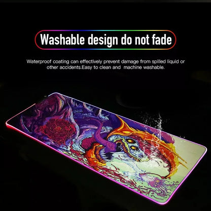 Ultimate Gaming Desk Setup: RGB XXL Mouse Pad - Ideal Gift for Gamers! Includes SteelSeries Mat and Backlit Keyboard