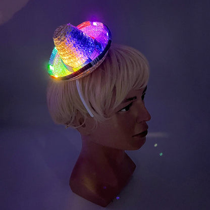 Illuminate the Party: Colorful LED Light-Up Headband - The Ultimate Fun Gift for Nightclubs, Raves, and Bachelor Parties