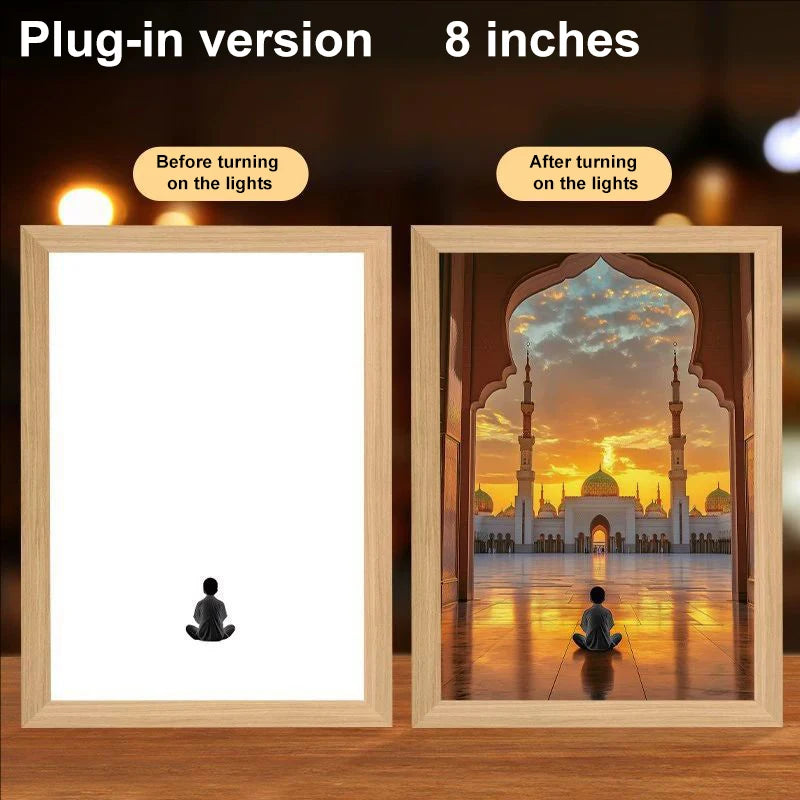 LED Light Frame, 4D Luminous Wall Art | Faith-Inspired Decor for Home and Bedroom