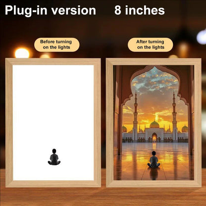 LED Light Frame, 4D Luminous Wall Art | Faith-Inspired Decor for Home and Bedroom