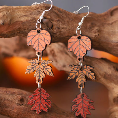 Autumn Thanksgiving Wooden Long Earrings: A Stylish and Seasonal Accessory - Bilankas.world