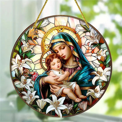 Enchanting Acrylic Sun Catcher - Stained Glass Window Hanger for Elegant Decor