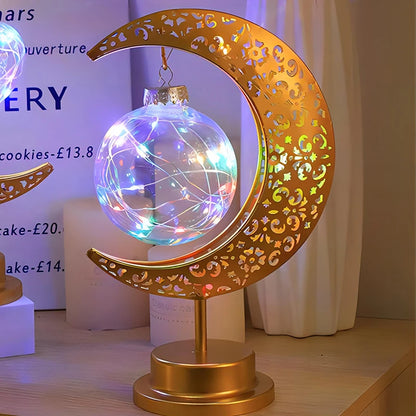 Eid Mubarak Star Moon Light Bedroom LED Table Lamp Oh oh Perfect for Celebrating Eid, Ramadan, and Special Occasions