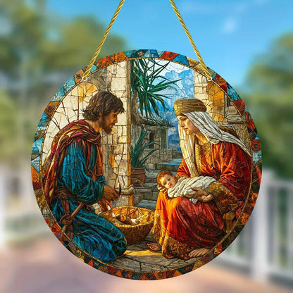 Enchanting Acrylic Sun Catcher - Stained Glass Window Hanger for Elegant Decor