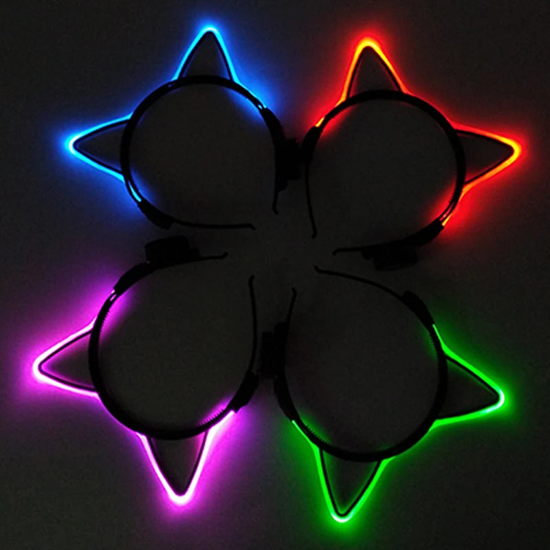 Illuminate the Party: Colorful LED Light-Up Headband - The Ultimate Fun Gift for Nightclubs, Raves, and Bachelor Parties
