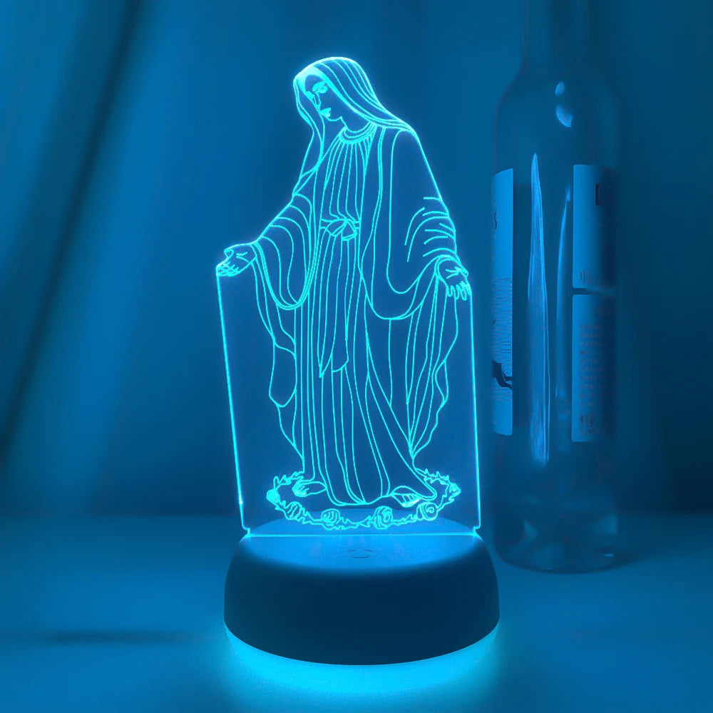 3D Illusion Night Light Lamp 7 Colors Changing Remote Control LED Table Lamp for Spiritual Spaces