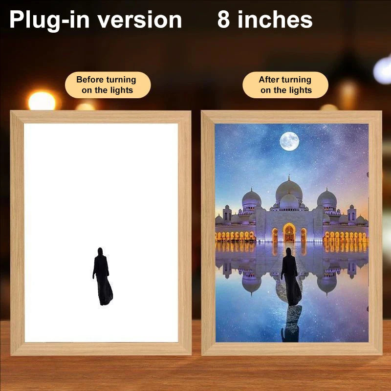 LED Light Frame, 4D Luminous Wall Art | Faith-Inspired Decor for Home and Bedroom