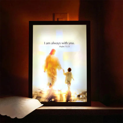 LED Light Frame, 4D Luminous Wall Art | Faith-Inspired Decor for Home and Bedroom