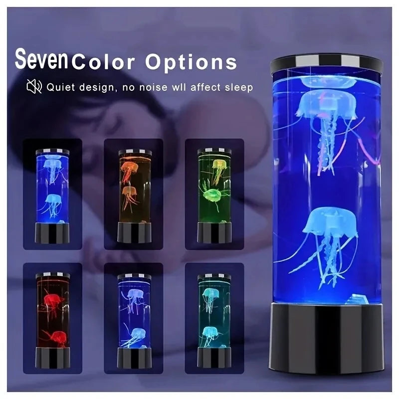 Jellyfish LED Night Light – Remote-Controlled, Color-Changing Aquarium Lamp, USB Charging, Perfect Birthday Gift for Kids - Bilankas.world