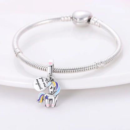 Glowing Elegance: 925 Sterling Silver Charm Beads for 3mm Bracelets – A Radiant Gift Choice