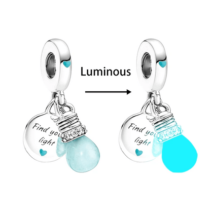 Glowing Elegance: 925 Sterling Silver Charm Beads for 3mm Bracelets – A Radiant Gift Choice