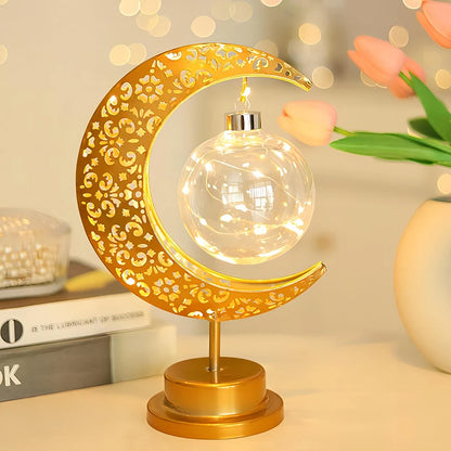 Eid Mubarak Star Moon Light Bedroom LED Table Lamp Oh oh Perfect for Celebrating Eid, Ramadan, and Special Occasions