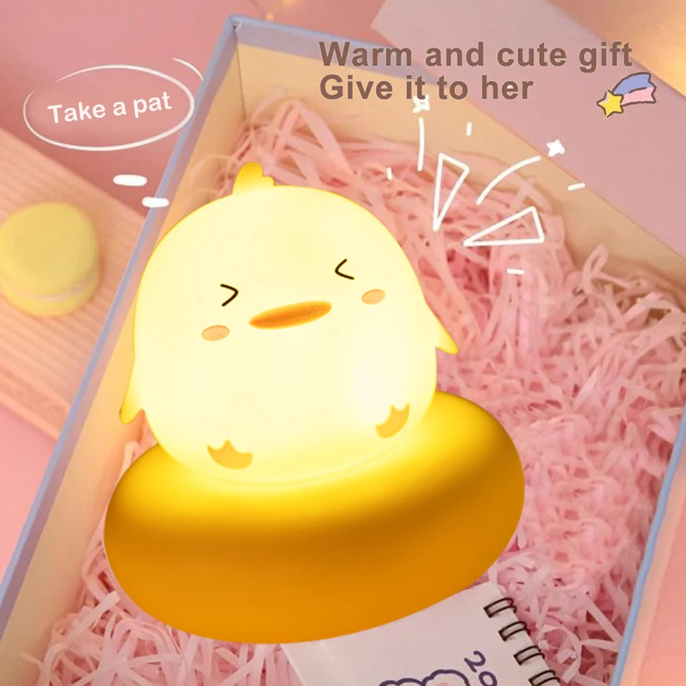 Adorable Animal LED Night Lights – Touch Sensor Dimmable Pig & Rabbit Lamp | Perfect Holiday Gift for Kids’ Bedrooms