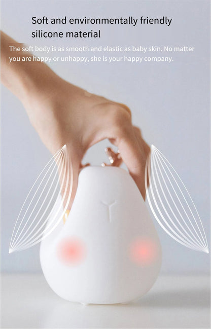Enchanting Deer & Rabbit LED Night Light – Soft Silicone, Dimmable & USB Rechargeable | Cozy Gift for Kids' Bedrooms