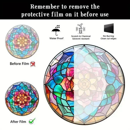 Enchanting Acrylic Sun Catcher - Stained Glass Window Hanger for Elegant Decor