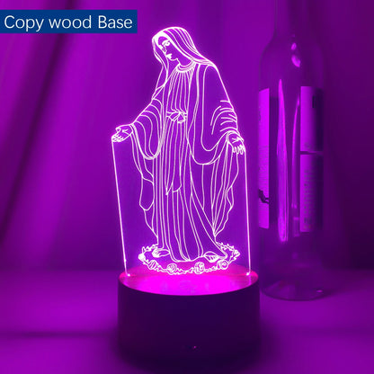 3D Illusion Night Light Lamp 7 Colors Changing Remote Control LED Table Lamp for Spiritual Spaces
