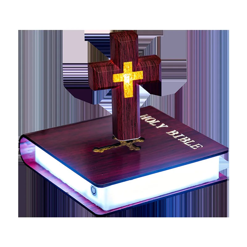 Magnetic Levitating Cross – Floating Christian Cross LED Night Light Desktop Decoration