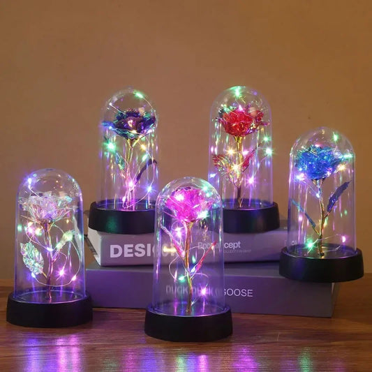 Eternal Rose LED Light – Stunning Red Rose in Glass Dome | The Perfect Gift for Valentine's Day, Weddings, or Special Occasions
