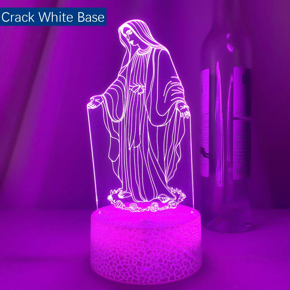 3D Illusion Night Light Lamp 7 Colors Changing Remote Control LED Table Lamp for Spiritual Spaces