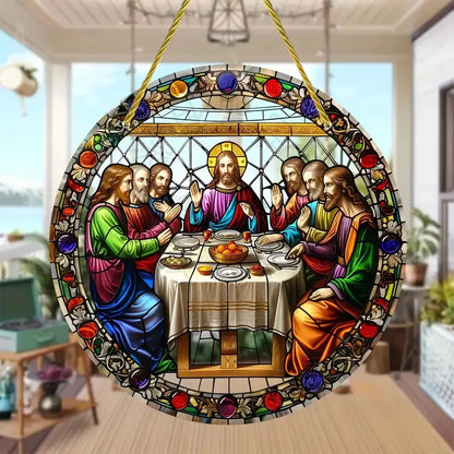 Enchanting Acrylic Sun Catcher - Stained Glass Window Hanger for Elegant Decor