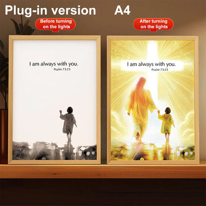 LED Light Frame, 4D Luminous Wall Art | Faith-Inspired Decor for Home and Bedroom