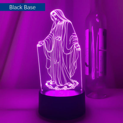 3D Illusion Night Light Lamp 7 Colors Changing Remote Control LED Table Lamp for Spiritual Spaces
