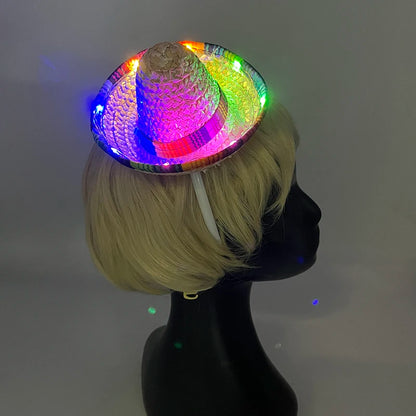 Illuminate the Party: Colorful LED Light-Up Headband - The Ultimate Fun Gift for Nightclubs, Raves, and Bachelor Parties