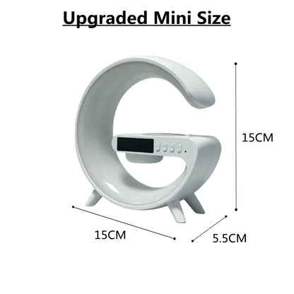 Multifunction Wireless Charger & Speaker Stand with RGB Night Light – 15W Fast Charging Station, Ideal Gift for iPhone, Samsung, Xiaomi, Huawei - Bilankas.world