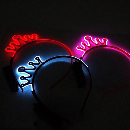 Illuminate the Party: Colorful LED Light-Up Headband - The Ultimate Fun Gift for Nightclubs, Raves, and Bachelor Parties