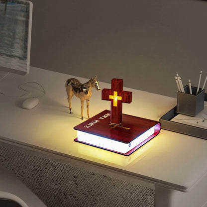 Magnetic Levitating Cross – Floating Christian Cross LED Night Light Desktop Decoration