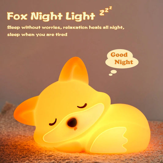 Rechargeable Fox Night Light – Adorable LED Glow for Bedrooms, Desks & Cozy Corners