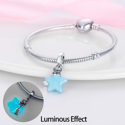 Glowing Elegance: 925 Sterling Silver Charm Beads for 3mm Bracelets – A Radiant Gift Choice