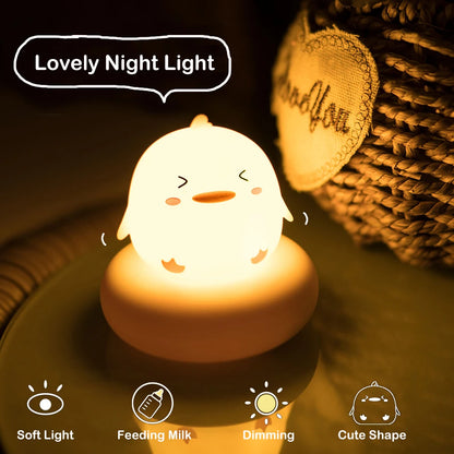 Adorable Animal LED Night Lights – Touch Sensor Dimmable Pig & Rabbit Lamp | Perfect Holiday Gift for Kids’ Bedrooms