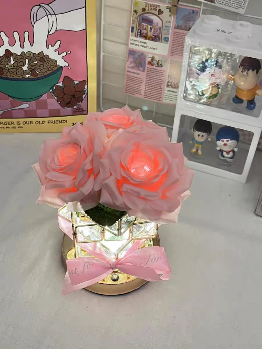 LED Crystal Rose Table Lamp – Magical Glow for Cozy Moments 🌹✨