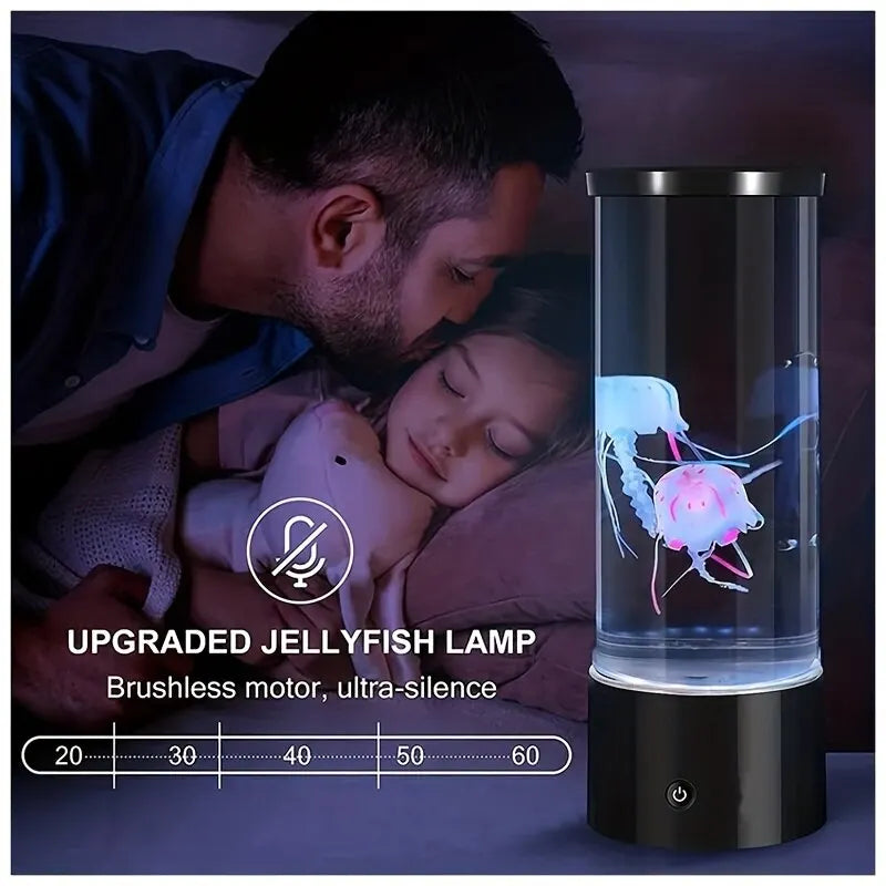 Jellyfish LED Night Light – Remote-Controlled, Color-Changing Aquarium Lamp, USB Charging, Perfect Birthday Gift for Kids - Bilankas.world