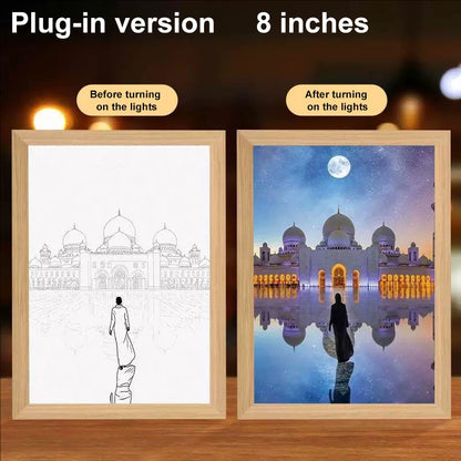 LED Light Frame, 4D Luminous Wall Art | Faith-Inspired Decor for Home and Bedroom