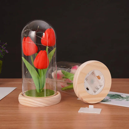 Elegant Tulip LED Nightlight – The Perfect Eternal Flower Decoration and Gift for Women, Ideal for Celebrating Mother’s Day, Valentine’s Day, and Christmas
