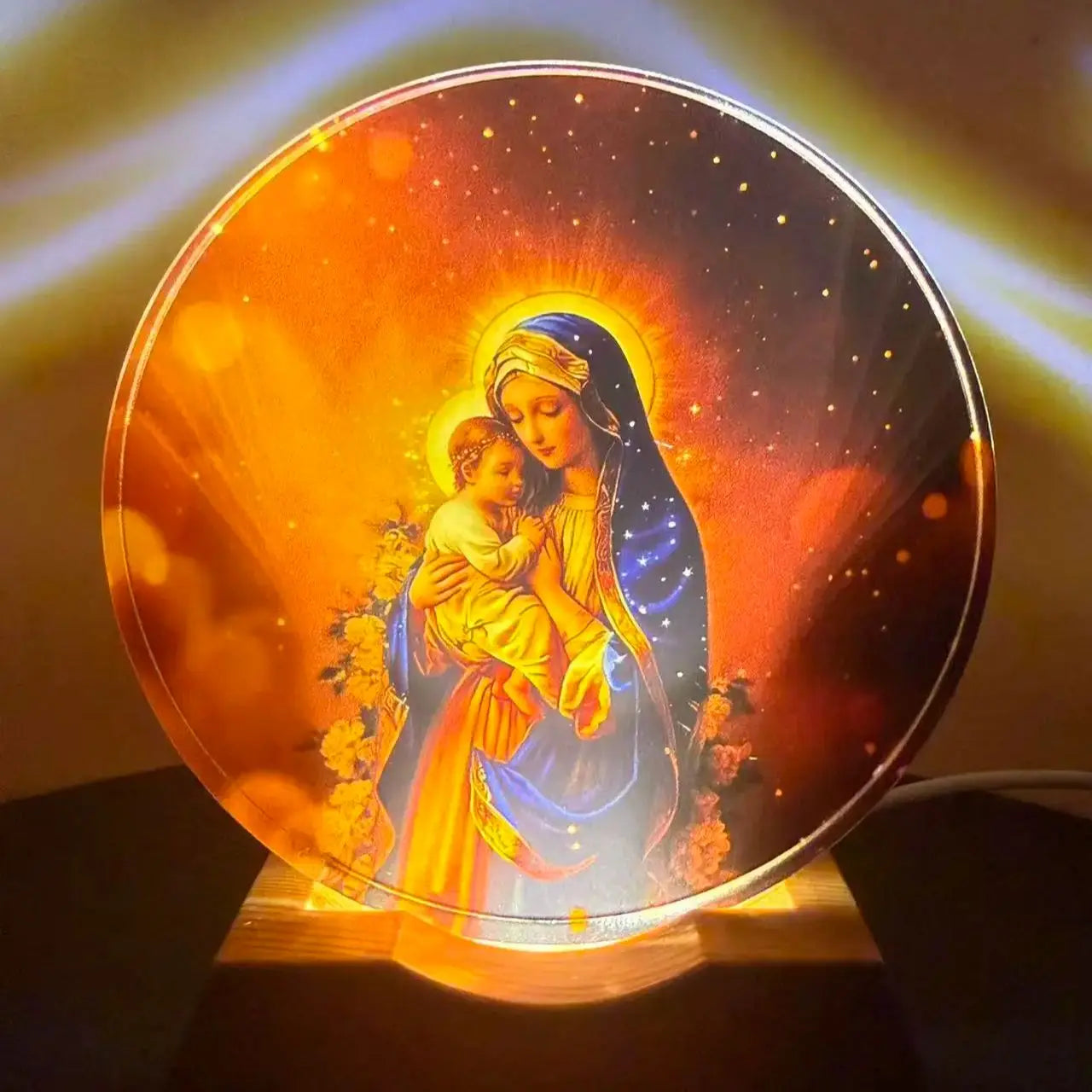 Crystal Night Light, Soft Glow LED Lamp | Faith-Inspired Home Decor Gift