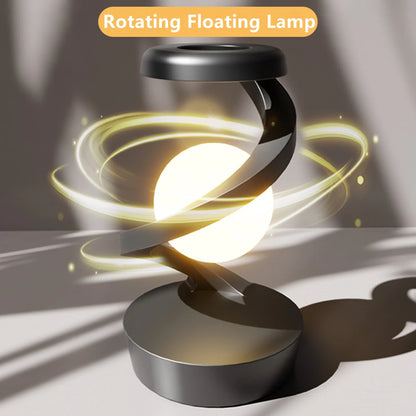 Creative Rotating Floating Table Lamp with 15W Wireless Charger & RGB Night Light – A Unique Gift for Any Occasion - Bilankas.world