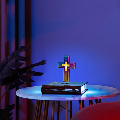 Magnetic Levitating Cross – Floating Christian Cross LED Night Light Desktop Decoration